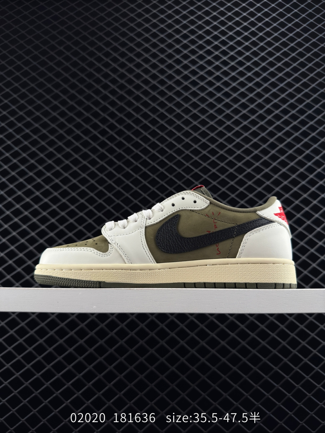 fragment design x Travis Scott x Nike Air Jordan 1 Low OG SP”Black/Green Toe“